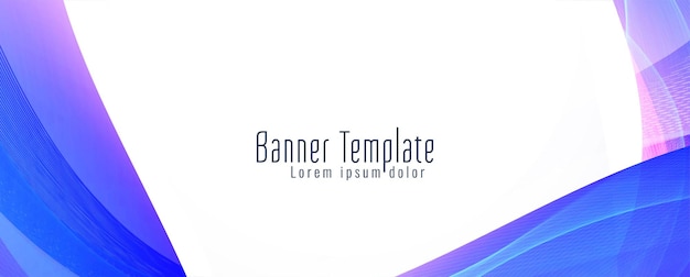 Beautiful elegant wavy banner design template vector