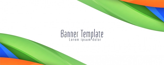 Beautiful elegant wavy banner template