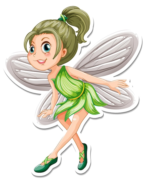 Beautiful fairy cartoon character sticker