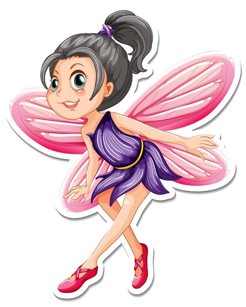 Beautiful fairy cartoon character sticker