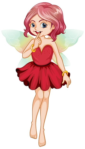 Beautiful fairy girl cartoon character