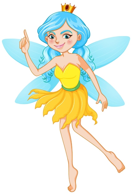 Beautiful fairy girl cartoon character