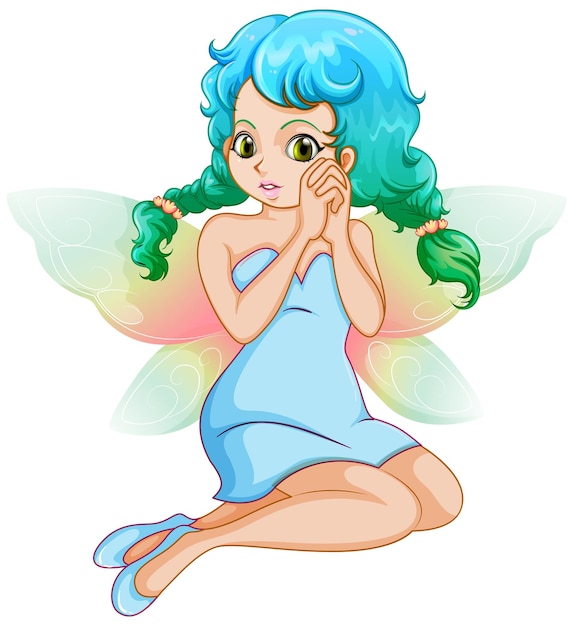 Free Vector beautiful fairy girl cartoon character