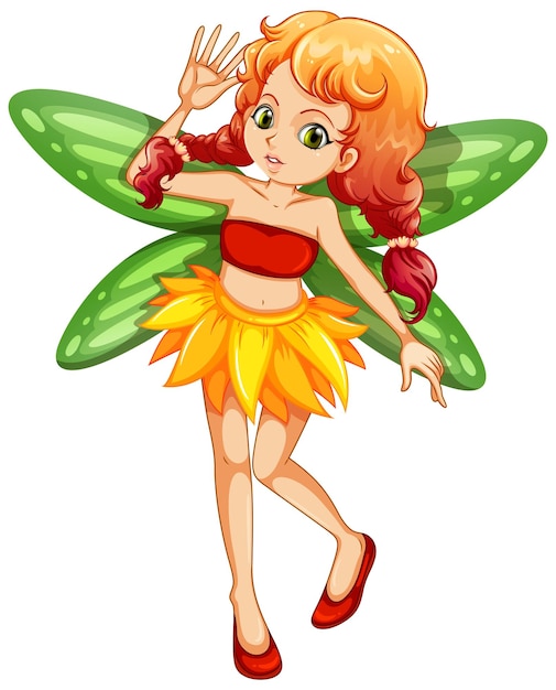 Beautiful fairy girl cartoon character