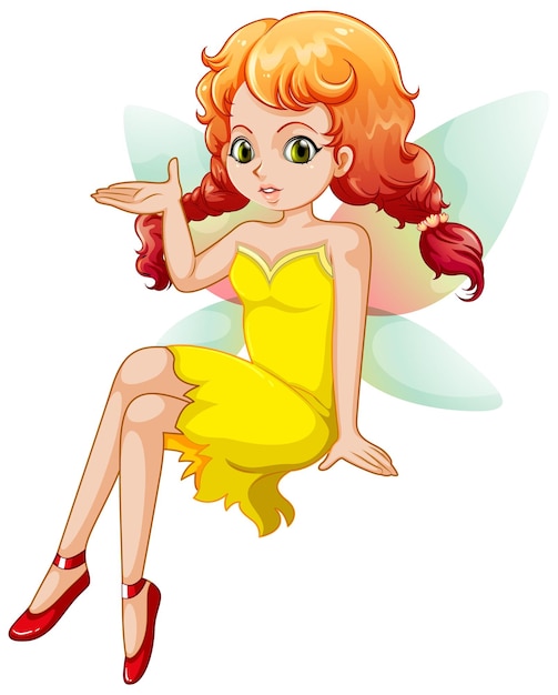 Free Vector beautiful fairy girl cartoon character