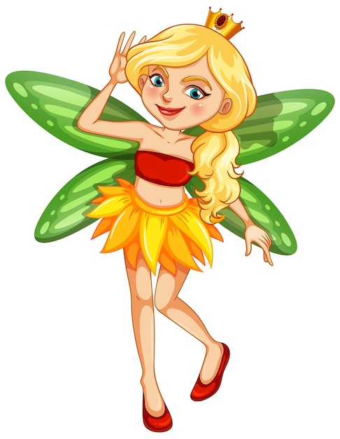 Free Vector beautiful fairy girl cartoon character