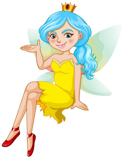 Beautiful fairy girl cartoon character