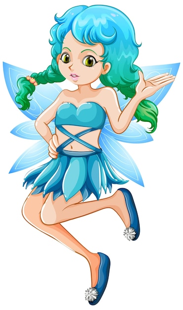 Beautiful fairy girl cartoon character