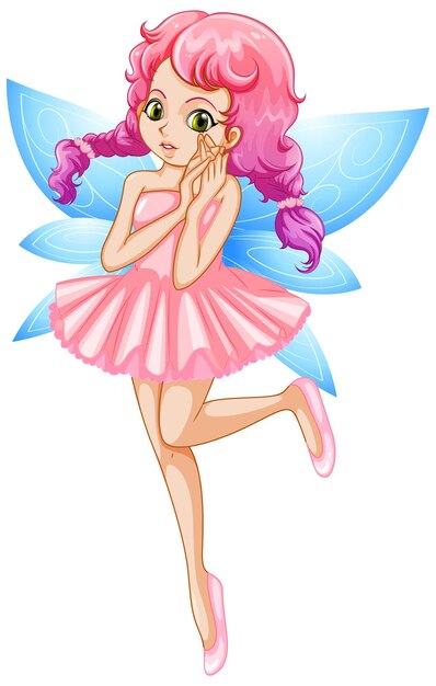 Beautiful fairy girl cartoon character