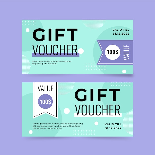 Beautiful flat design gift voucher banner