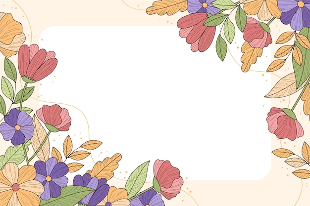 Beautiful floral background with copy space