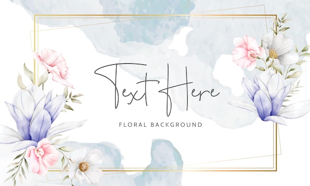 beautiful floral background with elegant vintage flower and leaves