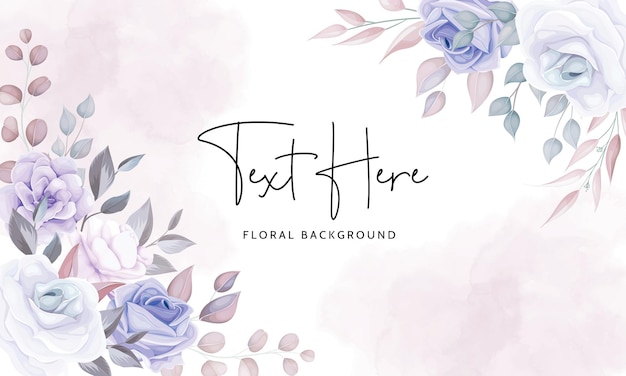 Beautiful floral background with soft purple flowers