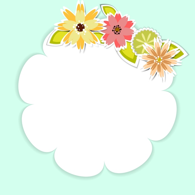 Beautiful floral card template