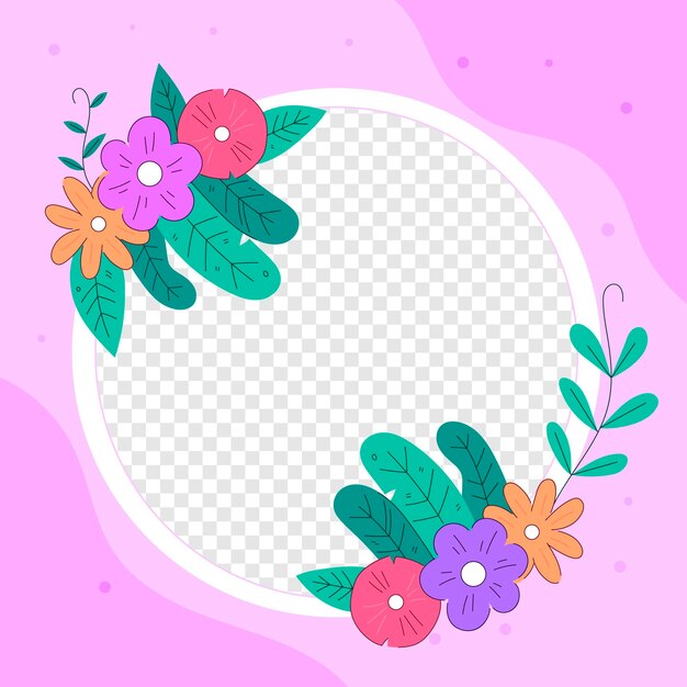 Beautiful floral facebook frame