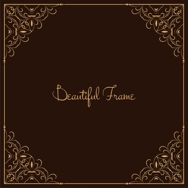 Beautiful floral frame decorative background