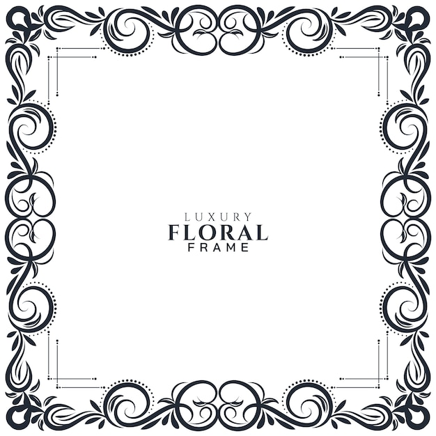 Beautiful floral frame design decorative