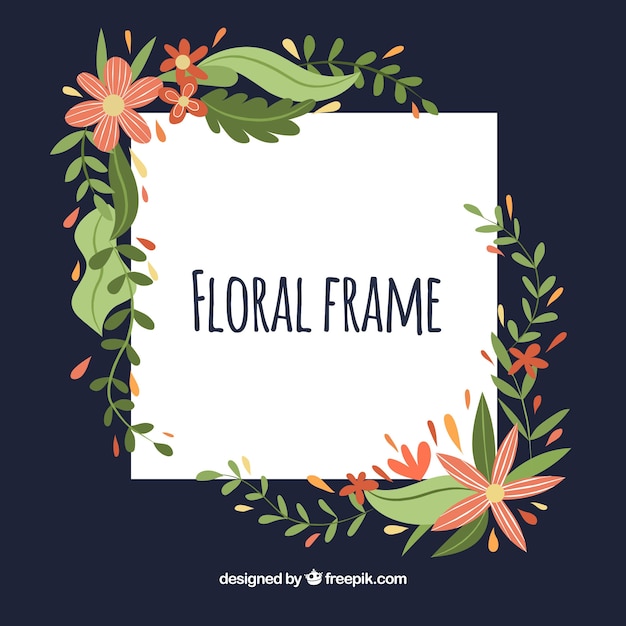 Beautiful floral frame design