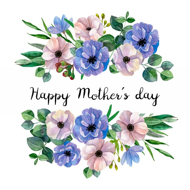 Beautiful floral mother's day lettering