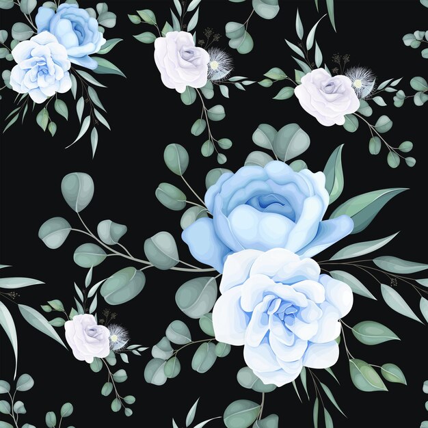 Beautiful floral seamless pattern with delicate floral ornament