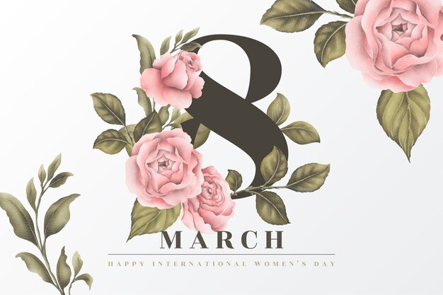 Beautiful floral women's day background