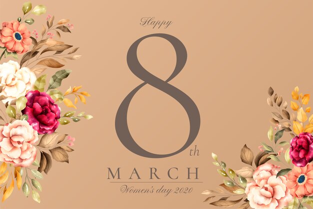 Beautiful floral Women's Day background