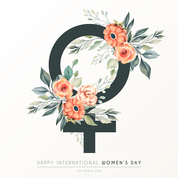 Beautiful floral Women's Day background