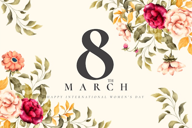 Beautiful floral Women's Day background