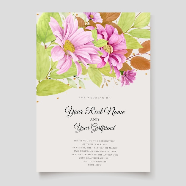 Free Vector beautiful floral wreath and frame design