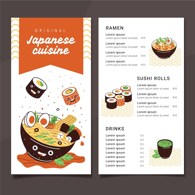 Beautiful food menu design template