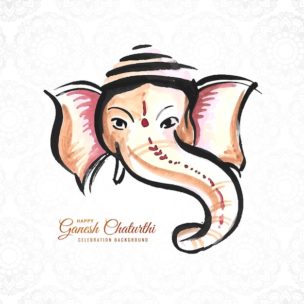 Beautiful ganesh chaturthi festival card background