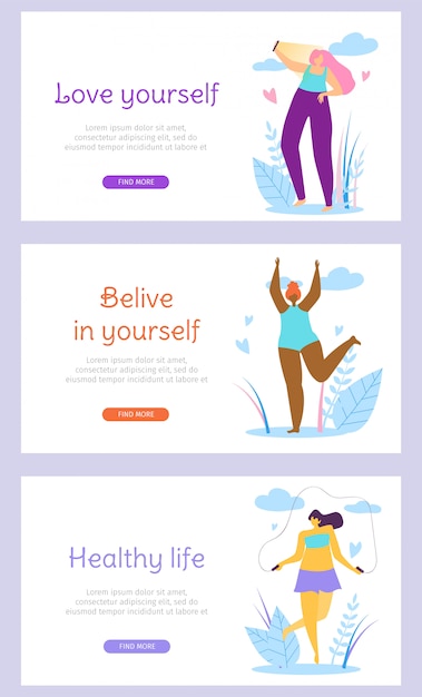 Free Vector beautiful girl characters healthy active lifestyle