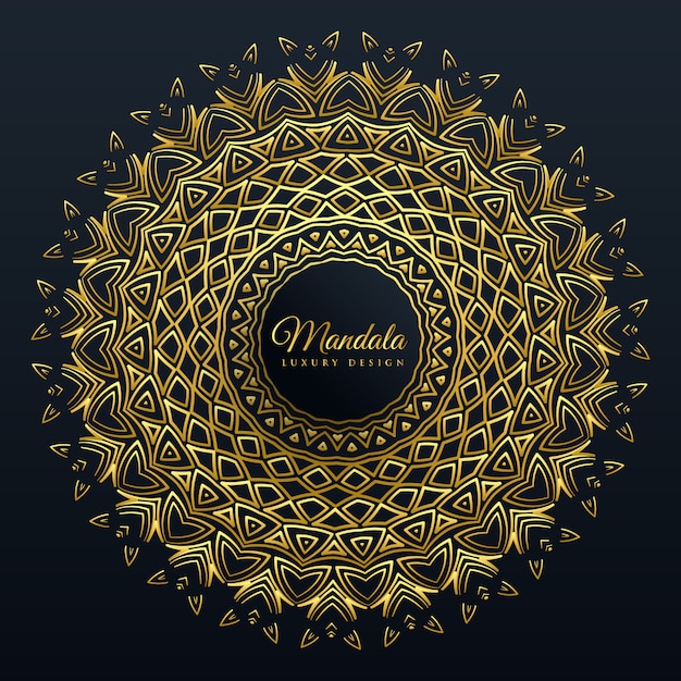 Beautiful golden mandala pattern background