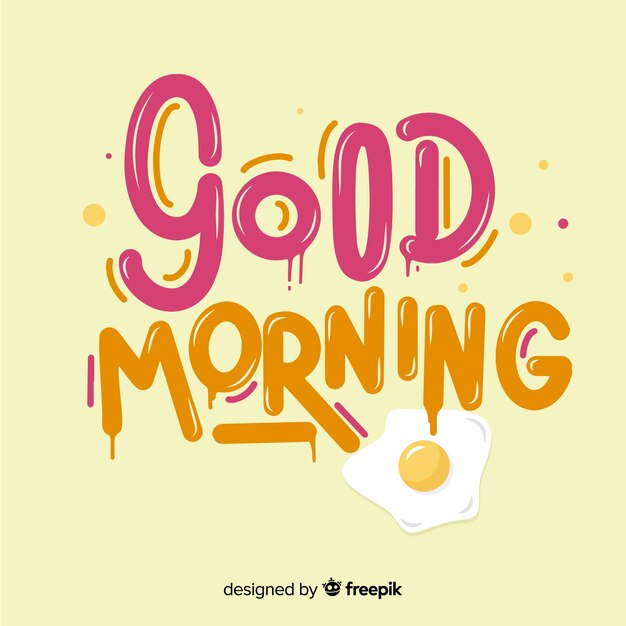 Beautiful good morning lettering background