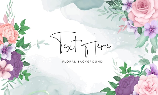 beautiful hand drawing floral background