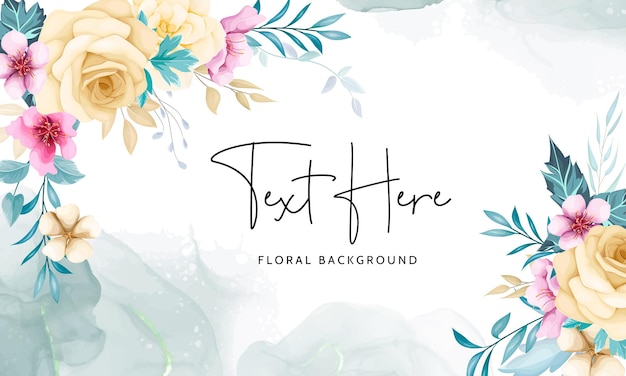 Beautiful hand drawing flower background design