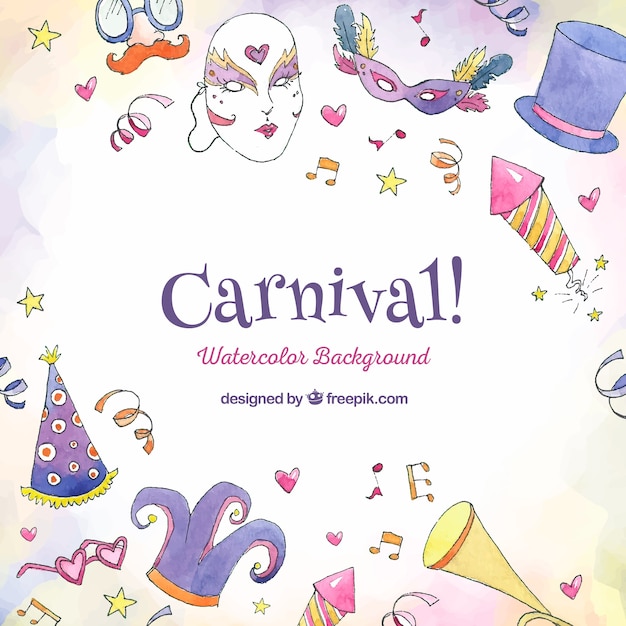 Beautiful hand drawn carnival background