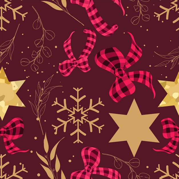 beautiful hand drawn christmas pattern design