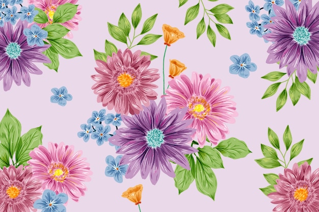 Beautiful hand painted floral background