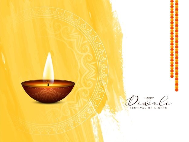 Beautiful Happy Diwali cultural Inidan festival background design