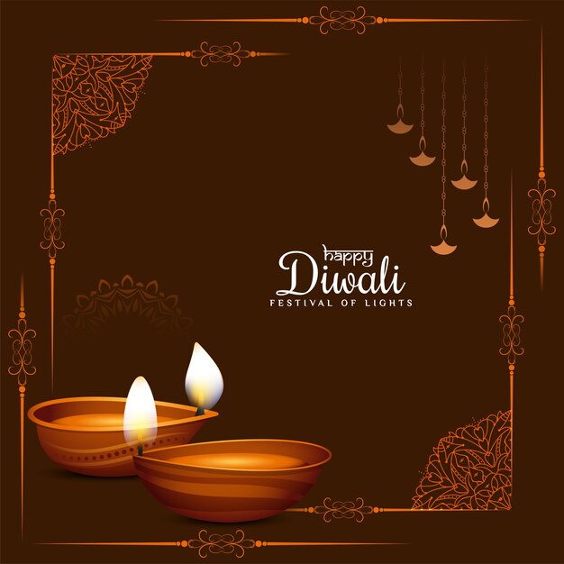 Beautiful Happy Diwali festival stylish background 