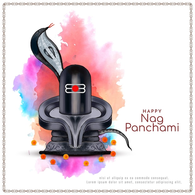 Free Vector beautiful happy nag panchami indian traditional festival background