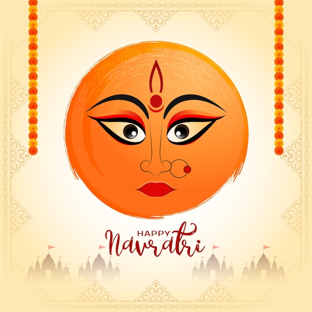 Beautiful Happy Navratri cultural Indian festival background