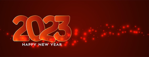 Beautiful Happy new year 2023 celebration banner design