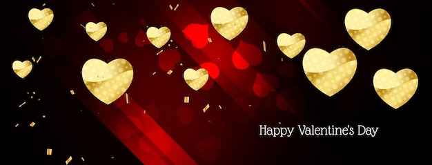 Free Vector beautiful happy valentines day elegant banner design vector