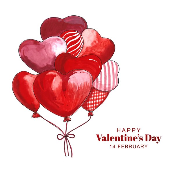 Beautiful heart shape valentines day card design