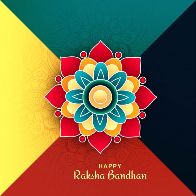 Beautiful hindu traditional raksha bandhan festival card background