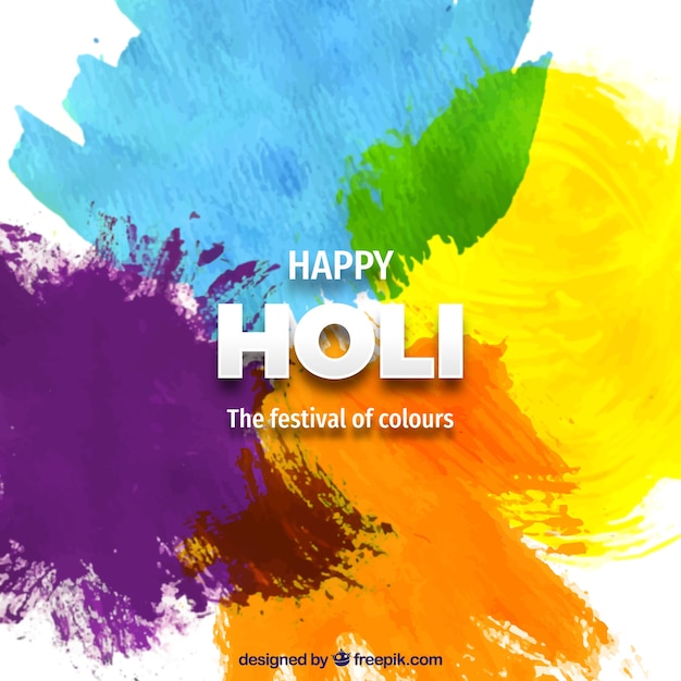 Free Vector beautiful holi background