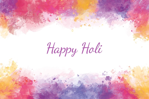 beautiful holi festival watercolor background