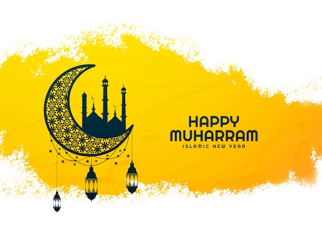 Beautiful islamic happy muharram background